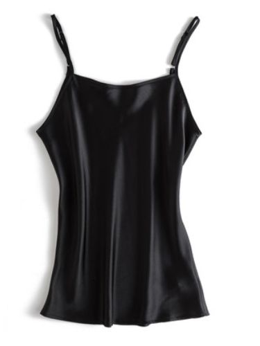 Novsilk Washable Silk Camisole Cami 100% Pure Mulberry Silk for Women Satin  Tank Top (Black) at  Women's Clothing store