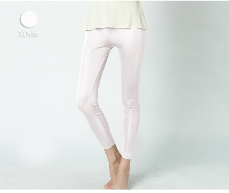 White sale silk leggings